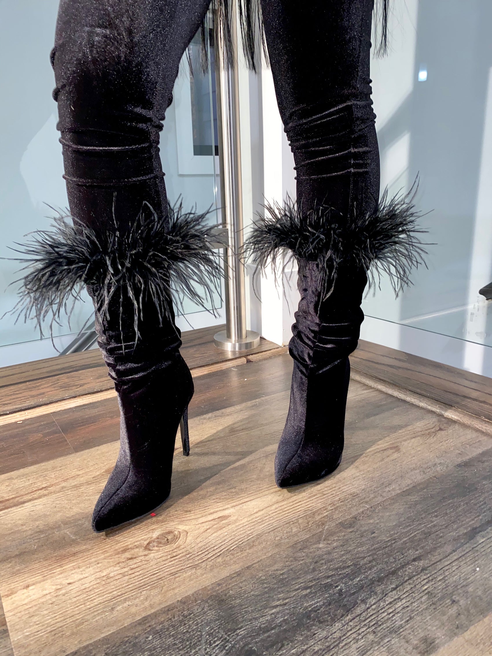 Elle Woods Velour Boot - SHOP SO REAL 